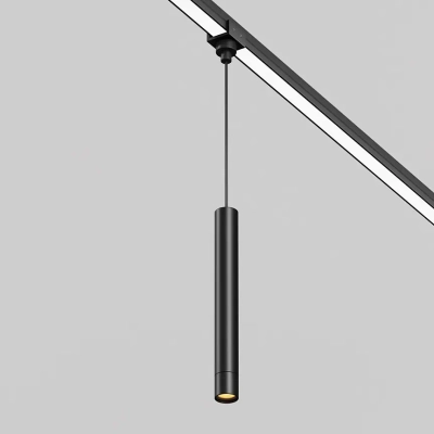 Уличный трековый подвесной светильник Фокус / Focus Led Elasity IP 3000К 8Вт 38° черный, O-TR01-1-P-8WB3K. TM Maytoni