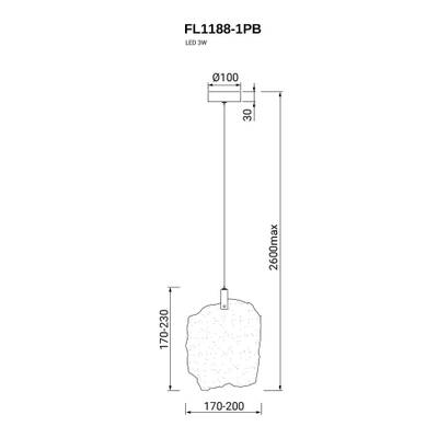 Подвесной светильник Gelo FL1188-1PB, LED