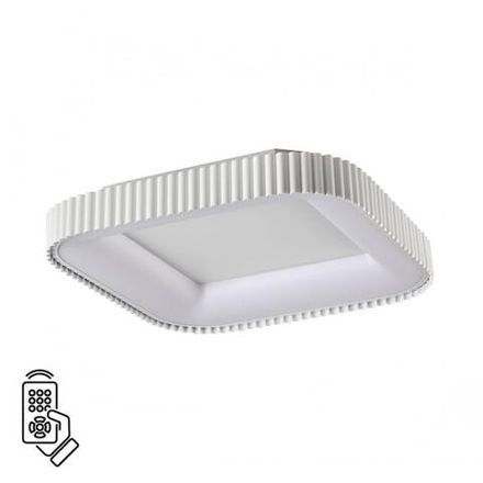 7767/56L AVRA LED SN Светильник металл/белый LED 56Вт+14Вт 3000-6000K 500х500 IP43 пульт ДУ+подсветка SHARMEL