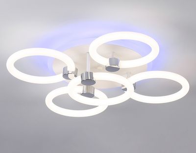 Светильник светодиодный потолочный FA3841/4+1 WH белый 70W 3000K-6400K+RGB D538*115 (ПДУ РАДИО 2.4G)