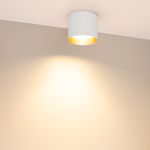 Светильник SP-BISCOTTO-R90-8W Warm3300-MIX (WH-GD, 80 deg, 230V) (Arlight, IP54 Металл, 5 лет)