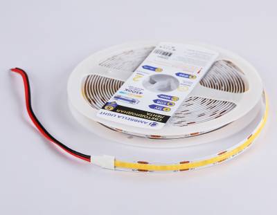 Светодиодная лента GS2602 COB 320Led/ 10W m/ 12V IP20 4500K/ 5000*8*1.54mm/ кратность резки 50mm (2 конт.)