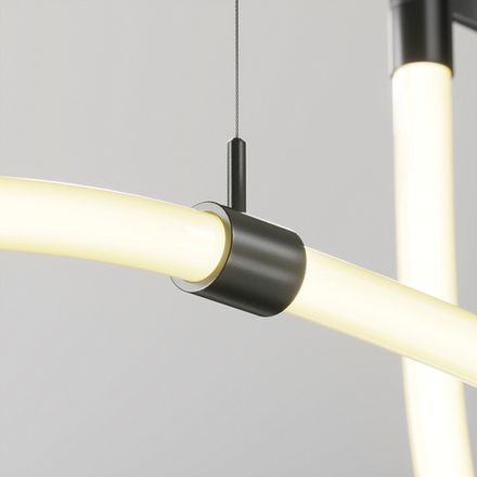 Потолочный коннектор с тросовым подвесом Tau в шинопровод Flarity черный TRA154CSW-1B. TM Maytoni