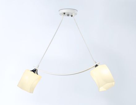 Светильник подвесной TR303154/2 WH/CH/FR белый/хром/белый матовый E27/2 max 40W 640*115*410
