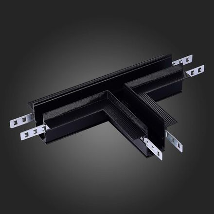 ST007.499.12 Коннектор T-образный для встраиваемого магнитного шинопровода под ГКЛ 12мм ST-Luce Черный