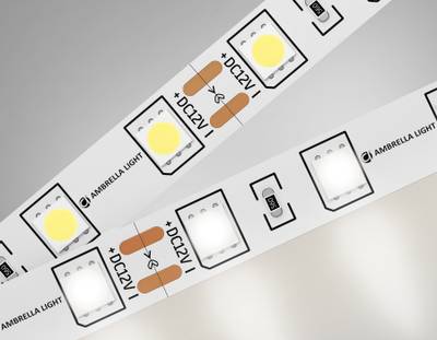 Светодиодная лента GS2002 5050 60Led/ 14.4W m/ 12V IP20 4500K/ 5000*10*1.87mm/ кратность резки 50mm (2 конт.)