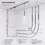 Mini Magnetic Шинопровод накладной черный 2м 85171/00
