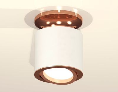 Комплект накладного поворотного светильника XS7401140 SWH/PPG белый песок/золото розовое полированное MR16 GU5.3 (N7930, C7401, N7005)