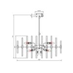 Люстра на штанге ARTE LAMP MATILDA A1064PL-12CC, 12хE14