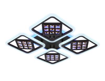 Потолочный светодиодный светильник с пультом FA287/4 CF/TI кофе/янтарь 116W 750*750*80 (ПДУ РАДИО 2.4G)