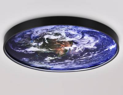 Светильник светодиодный настенно-потолочный FW11136 BK черный 50W LED 3000-6400K D800*38