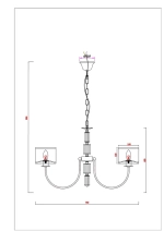 Подвесная люстра Arte Lamp ATTORE A4092LM-5CC, 5хE14