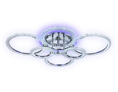 Потолочный светодиодный светильник с пультом FA413/4+2 CH хром 132W 840*600*120 (ПДУ РАДИО 2.4G)