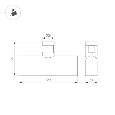 Светильник ART-APRIORI-LASER-L165-8W Day4000 (TN, 48 deg, 48V) (Arlight, IP20 Металл, 3 года)