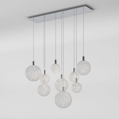 Подвесной светодиодный светильник с металлическими плафонами 90353/9 хром