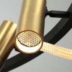 4397/55L HIGHTECH ODL23 261 черный/античная бронза/черный/металл/канат Подвесной св-к с раздельн. вкл. IP20 LED 50W 2020Лм 3000K CORDA