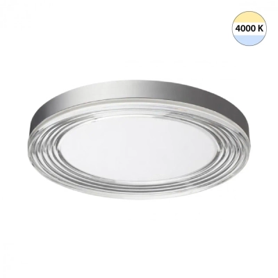 7728/112L MITRA LED SN Светильник металл/акрил/серебро/прозрачный LED 112Вт 4000K D500 IP20 INFINITA