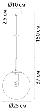 Подвесной светильник Arte Lamp VOLARE A1925SP-1GO, 1хE27