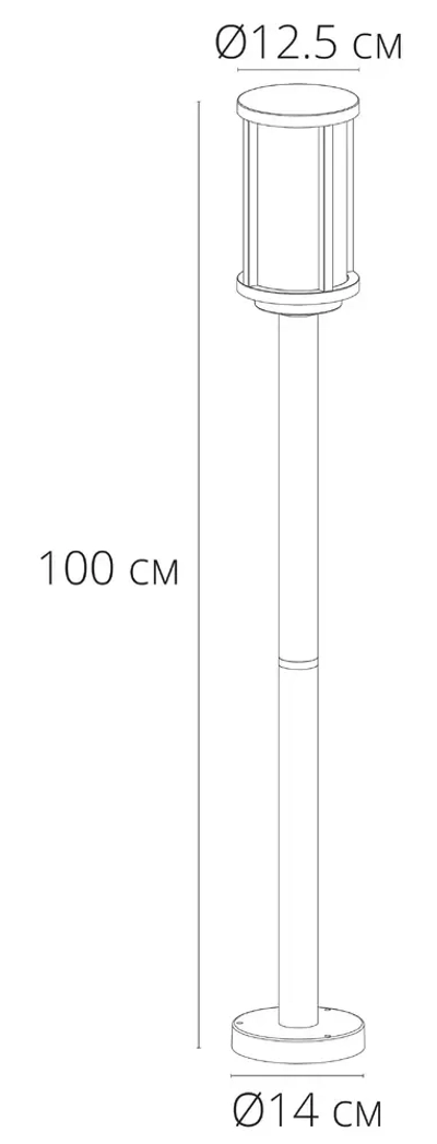 Парковый светильник Arte Lamp TORONTO A1036PA-1BK, 1хE27