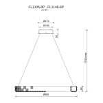 Люстра подвесная Elegance Chrome FL1148-8P, LED