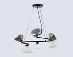 Светильник подвесной LH15003/6 BK/FR/SM черный/белый матовый/дымчатый G9*6 max 40W D630*1150