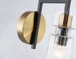 Светильник настенный LH56119 BK/BS/CL черный/латунь/прозрачный E14 max 40W 150*100*210