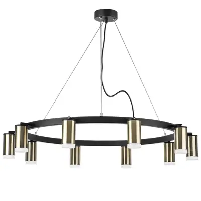 LR0203100 Люстра RULLO 10х50W GU10 ЧЕРНЫЙ/БРОНЗА (571020+214431-10+202430-10)