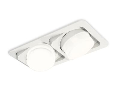 Комплект встраиваемого поворотного светильника XC7663083 SWH/FR/CL белый песок/белый матовый/прозрачный MR16 GU5.3 (C7663, N7160)