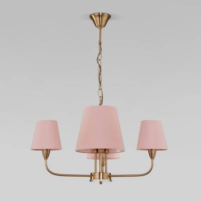Подвесная люстра с тканевыми абажурами 60153/6 латунь