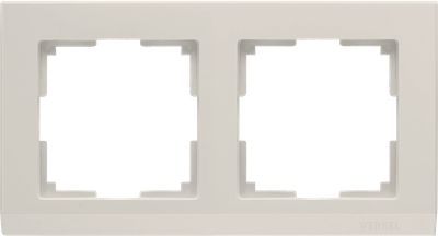 Рамка на 2 поста (слоновая кость) WL04-Frame-02-ivory