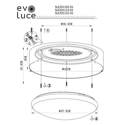 SLE201102-01 Светильник потолочный Черный, Золото/Белый LED 1*24W 4000K