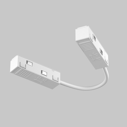 Коннектор питания угловой гибкий 15см Exility белый, TRA034CPC-42W-15-1. TM Maytoni