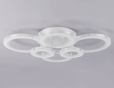 Потолочный светодиодный светильник с пультом FA8874/4+2 WH белый 3000K-6400K 76W 800*570*165 (ПДУ ИК)