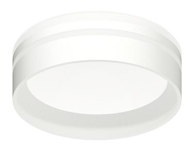 Насадка передняя для корпуса светильника N8477 SWH/FR белый песок/белый матовый D85*H35mm Out30mm GX53