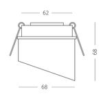 ST214.508.01 Св-к встр. Белый GU10 1*50W  IP20 L68xW68xH68 220V Без ламп