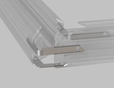 Комплект угловых соединителей для шинопровода в натяжной потолок Magnetic SMART 220V 25mm GL1073 AL серый 4шт