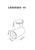 Трековый светильник Arte Lamp BARUT A4561PL-1WH, LED