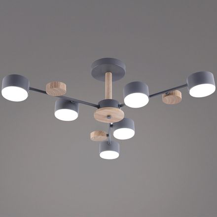 03758-0.3-06 GREY+WOOD GX53 светильник потолочный