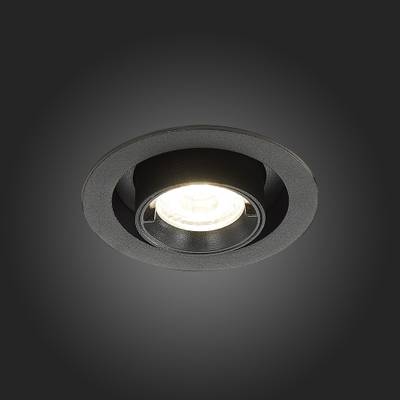 ST702.348.12 Св-к встр. Черный LED 1*12W 4000K 900Lm Ra80 24° IP20 D90xH92 180-240V