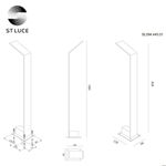 SL094.445.01 Светильник уличный наземный ST-Luce Черный/Черный LED 1*6W 4000K