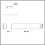 4294/30WL HIGHTECH ODL22 361 черный/металл Настенный светильник IP20 LED 30W 2656Лм 3000K FRAMANT