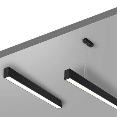 359605 OVER NT25 068 черный Светильник линейный светодиод. с переключ. цв. температуры IP20 LED 40W 220-240V 3000К\4000К\6000К FATTO