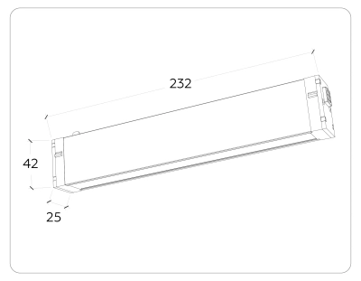 Светильник светодиодный диммируемый для шинопровода Magnetic 220V GL1261 WH белый IP20 9W 3000K-6400K 120° 232*25*42 (Без ПДУ)