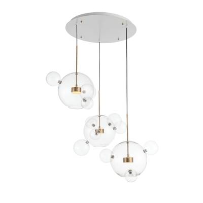 SL1133.203.03 Светильник подвесной ST-Luce Белый,Латунь/Прозрачный LED 3*14W 3000K  (из 4-х коробок)