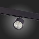 ST353.436.06 Магнитный трековый светильник Черный LED 1*6W 3000K 560Lm Ra&gt;80 36° IP20 L120xW81xH138 48V