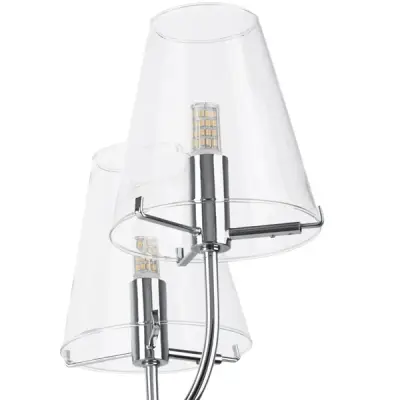 758084 Люстра подв. DIAFANO 8х40W G9 ХРОМ/ПРОЗРАЧНЫЙ