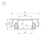 Профиль STRETCH-41-CEIL-CENTER-2000 BLACK (Arlight, Алюминий)
