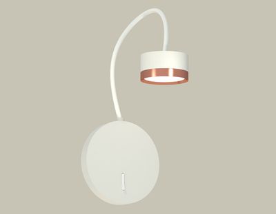 Комплект настенного светильника с выключателем XB9595153 SWH/PPG белый песок/золото розовое полированное GX53 (C9595, N8126)