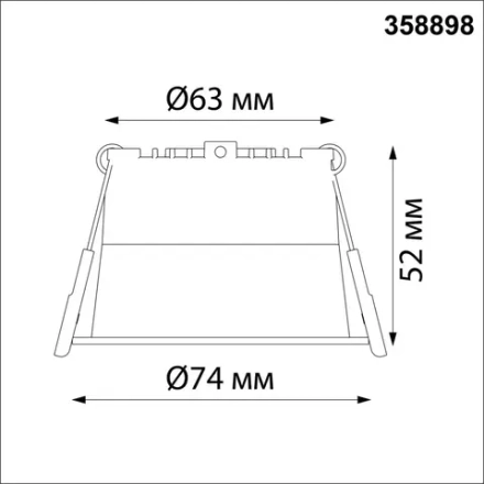358898 SPOT NT22 536 черный Светильник встраиваемый светодиодный IP20 LED 4000К 6W 220V TRAN