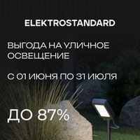 Акция ТМ Elektrostandard "Скидки до 87% !" с 01 июня по 31 июля 2026 г.